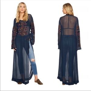 FP Sheer Embroidered Floral Maxi Dress/ Top